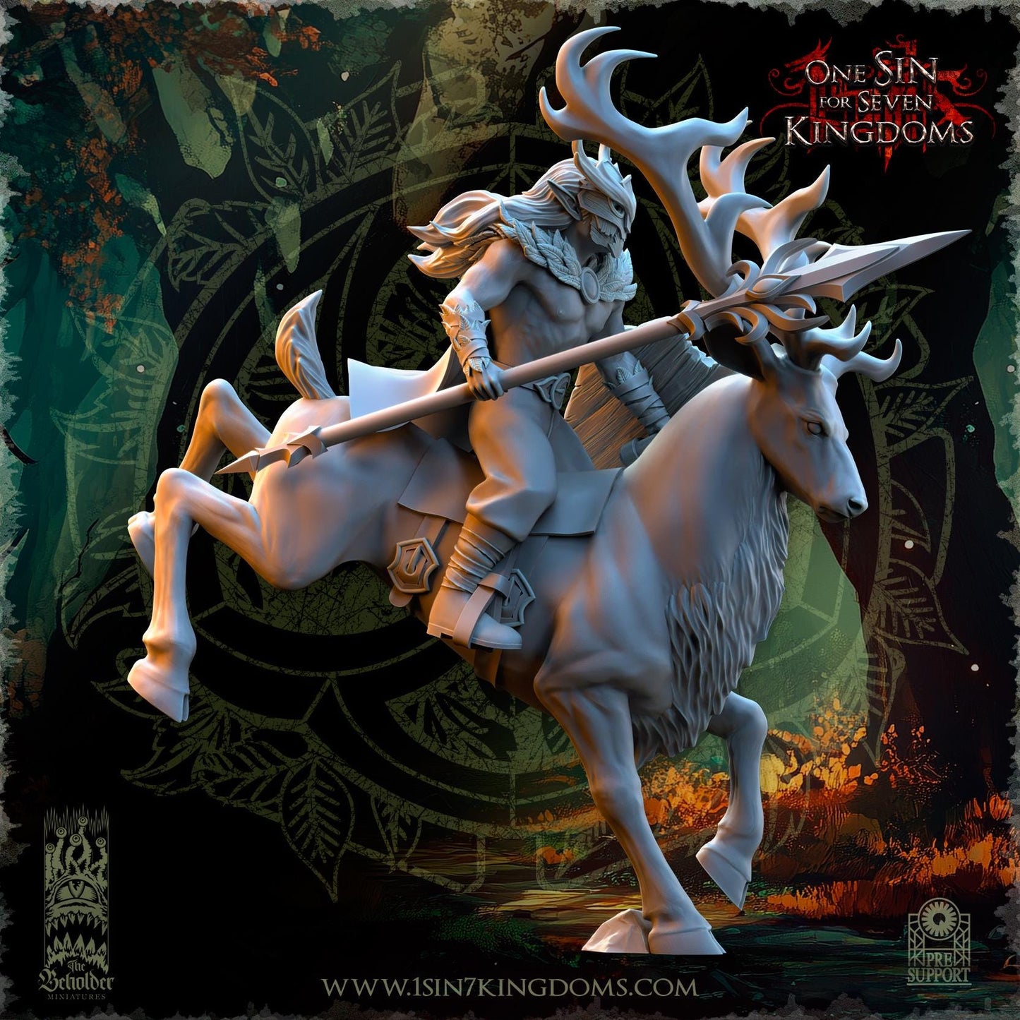 The Beholder Miniatures Evergreen Elves Deepwood Riders - Fantasy / D&D (Custom Order) - product image 3 of 16
