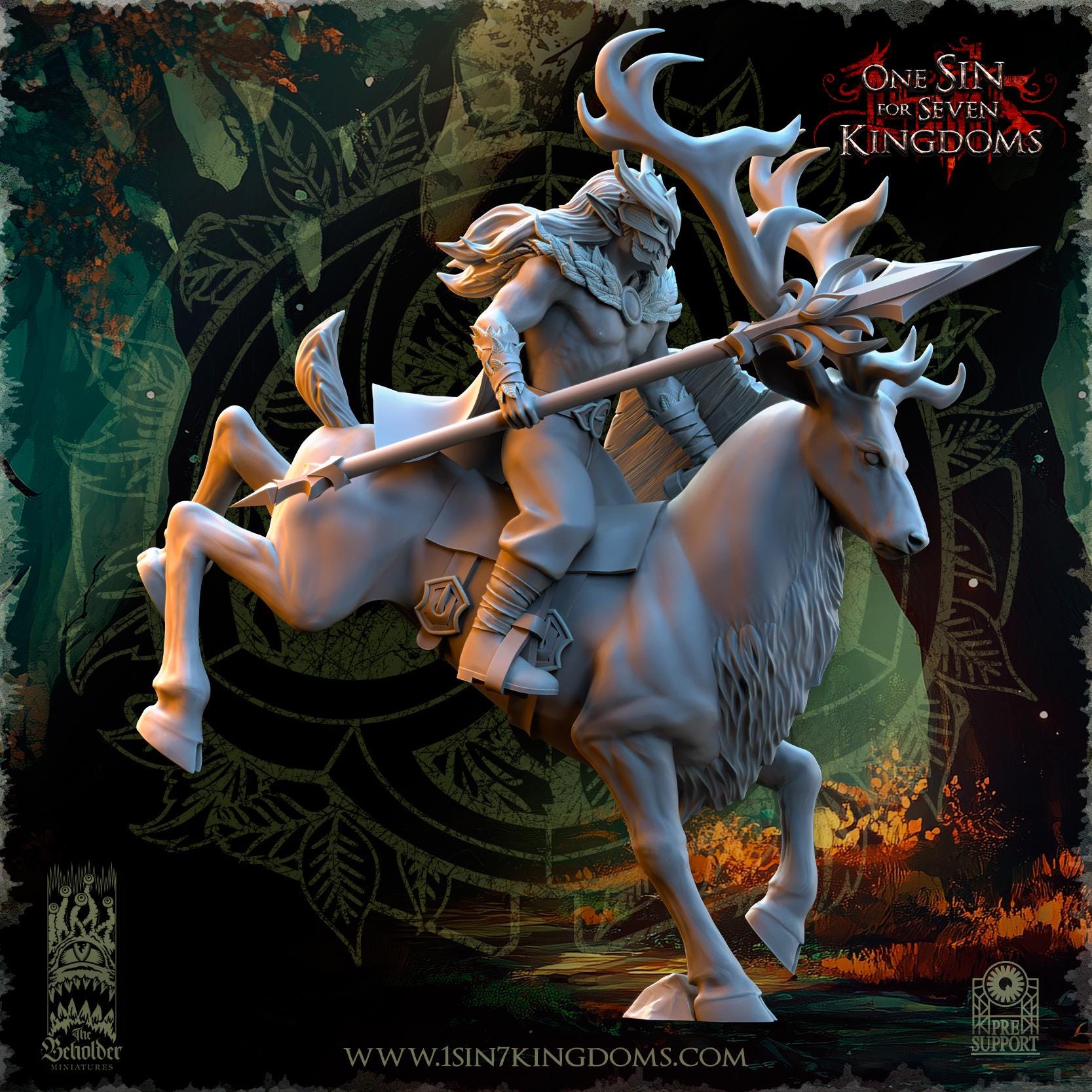 The Beholder Miniatures Evergreen Elves Deepwood Riders - Fantasy / D&D (Custom Order) - product image 3 of 16