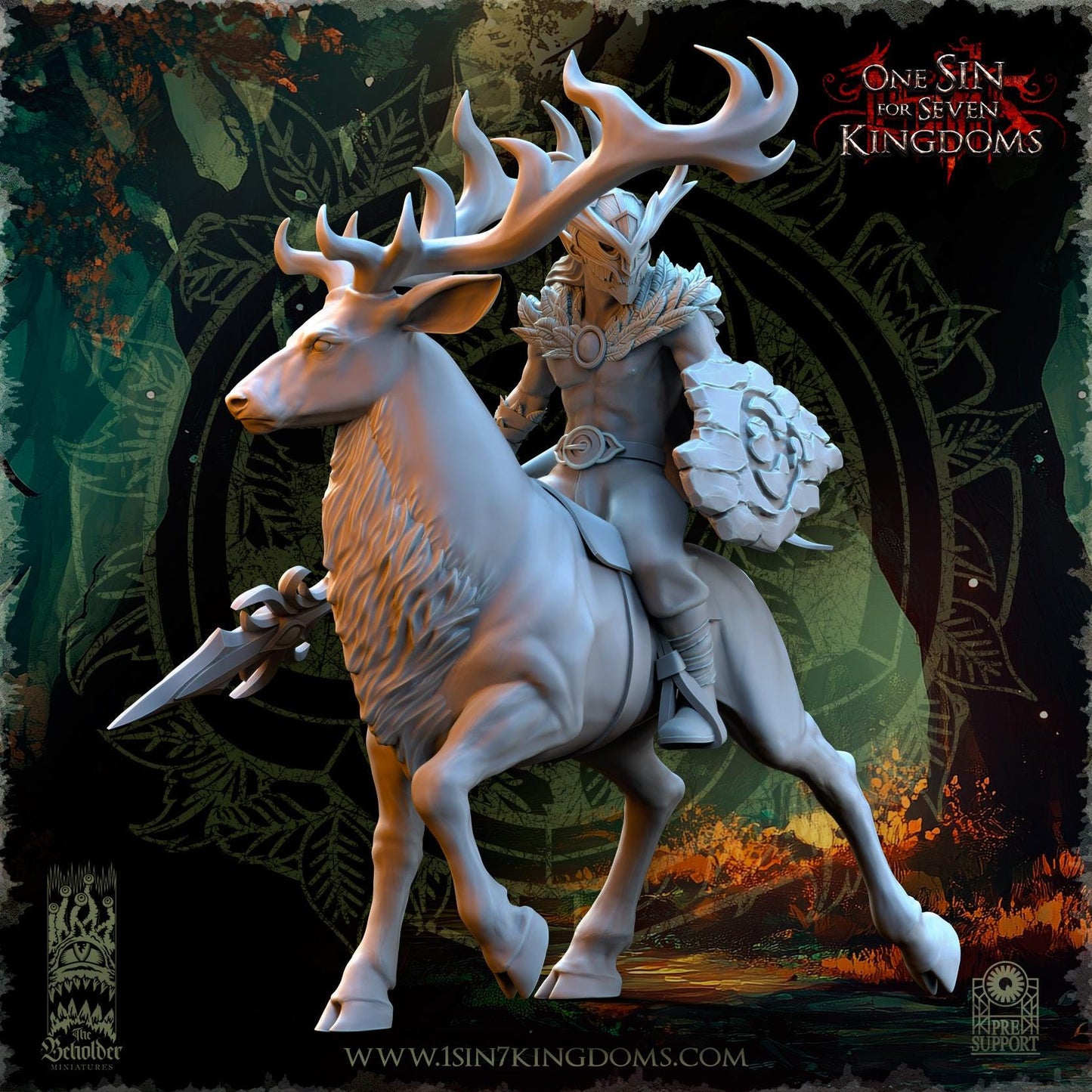 The Beholder Miniatures Evergreen Elves Deepwood Riders - Fantasy / D&D (Custom Order) - product image 4 of 16
