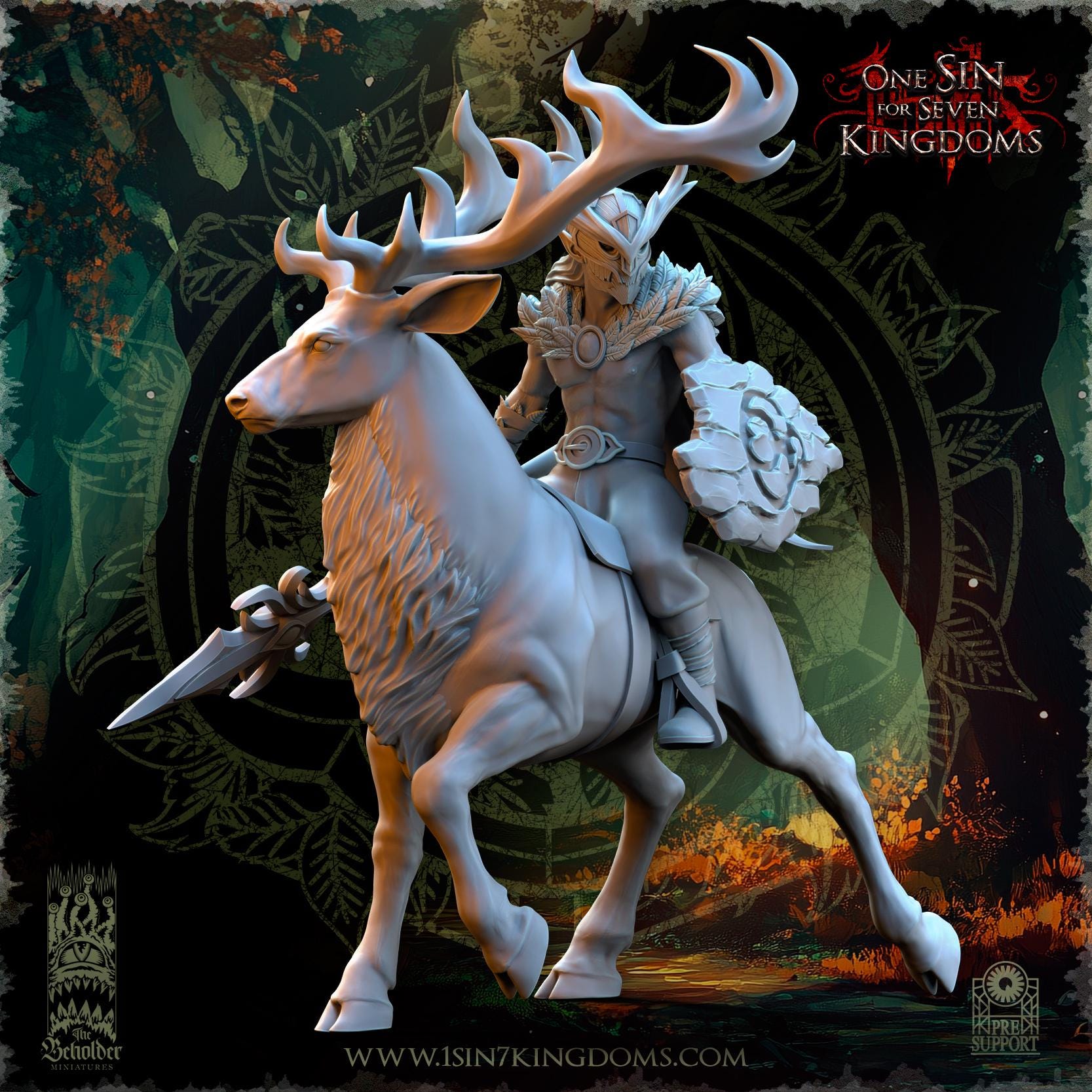 The Beholder Miniatures Evergreen Elves Deepwood Riders - Fantasy / D&D (Custom Order) - product image 4 of 16