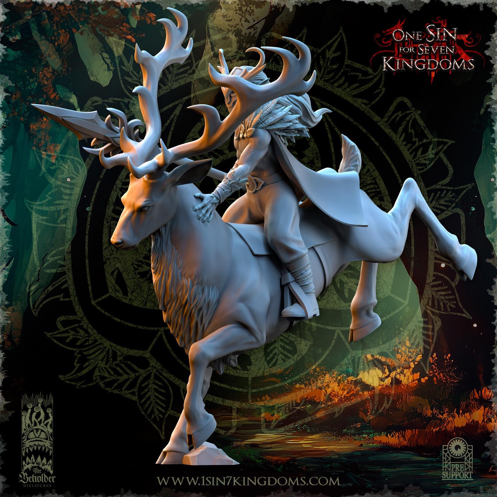 The Beholder Miniatures Evergreen Elves Deepwood Riders - Fantasy / D&D (Custom Order) - product image 8 of 16