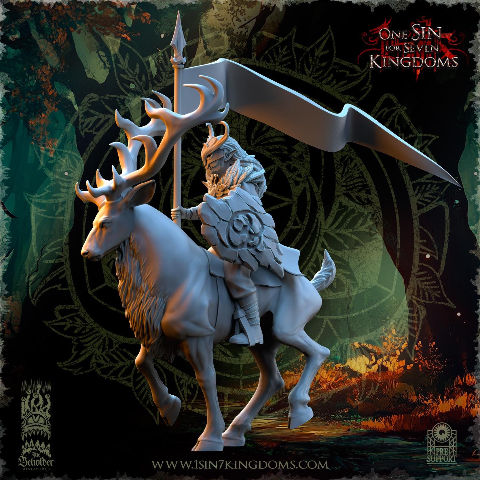 The Beholder Miniatures Evergreen Elves Deepwood Riders - Fantasy / D&D (Custom Order) - product image 16 of 16