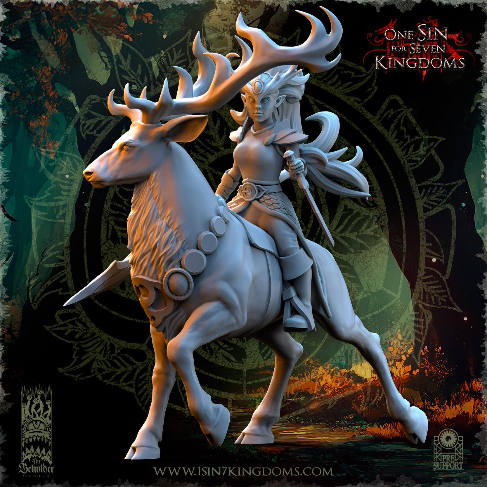 The Beholder Miniatures Evergreen Elves Deepwood Maidens - Fantasy / D&D (Custom Order) - product image 9 of 12