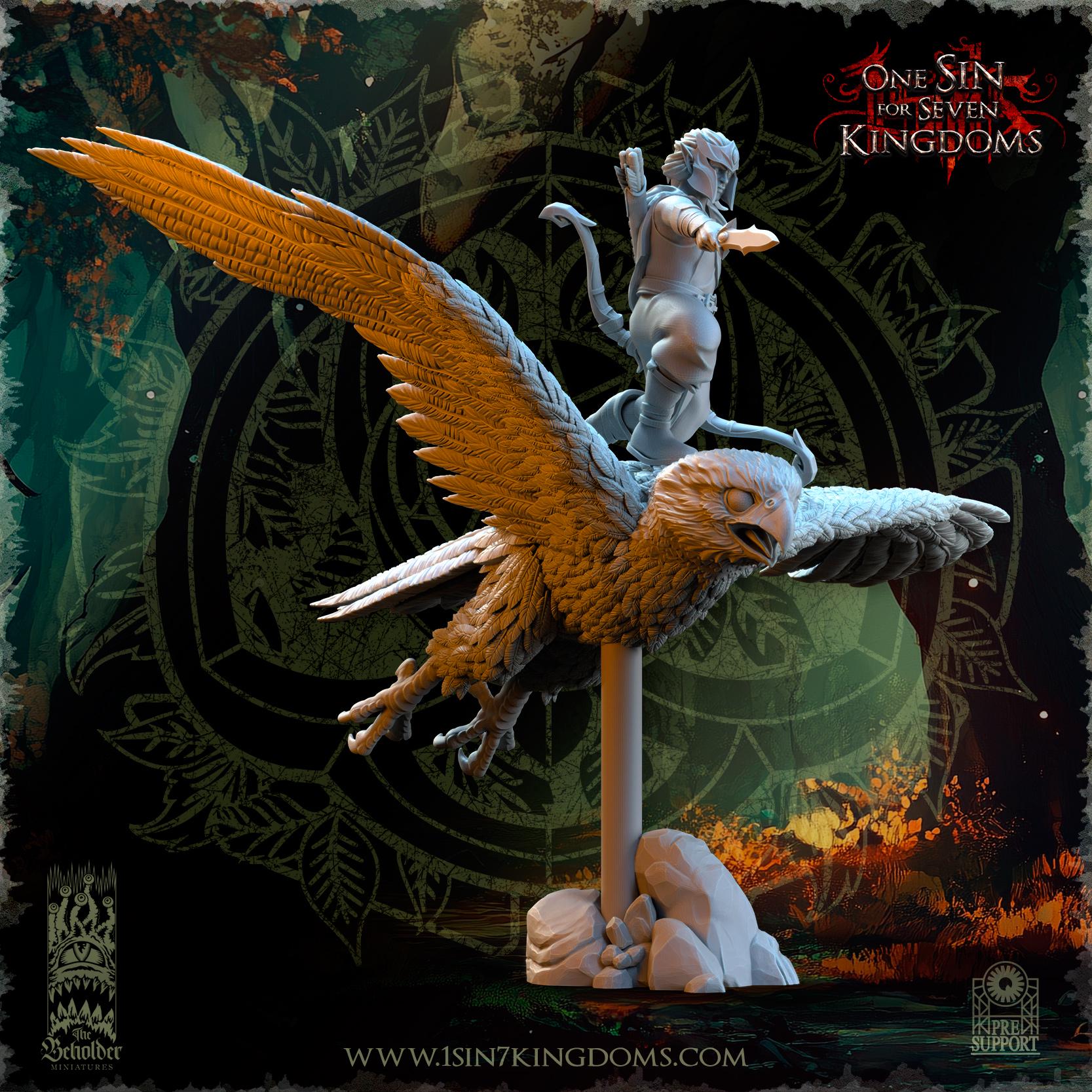 The Beholder Miniatures Evergreen Elves Hawk Hunters - Fantasy / D&D (Custom Order) - product image 2 of 4