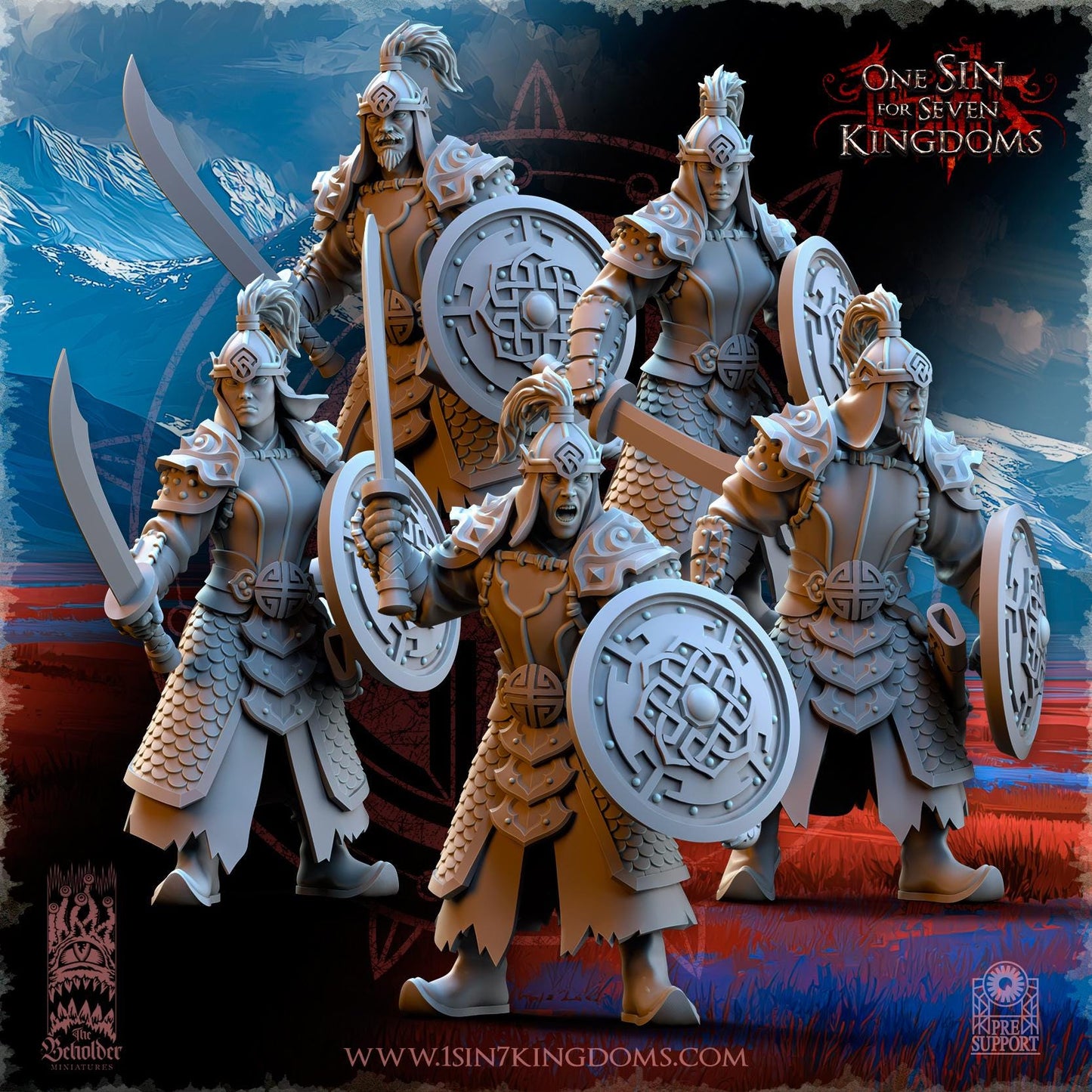 The Beholder Miniatures Astarii Dynasty Warriors - Fantasy / D&D (Custom Order) - product image 1 of 8
