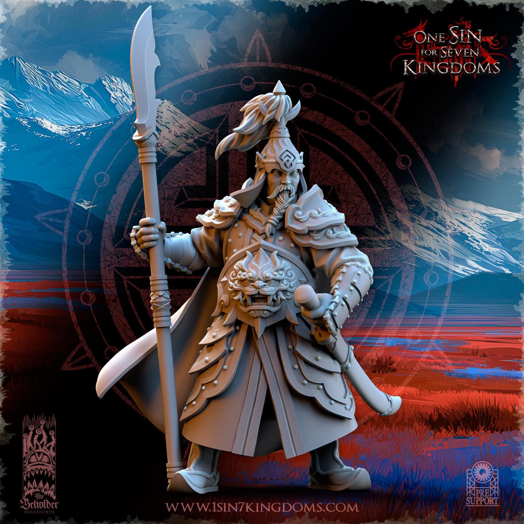 The Beholder Miniatures Tomorkhan, Astarii Commander - Fantasy / D&D (Custom Order) - product image 1 of 4