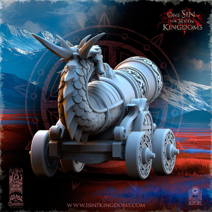 The Beholder Miniatures Astarii Barbarian Warlord Astarii Dynasty Imperial Cannon - Fantasy / D&D (Custom Order) - product image 6 of 11