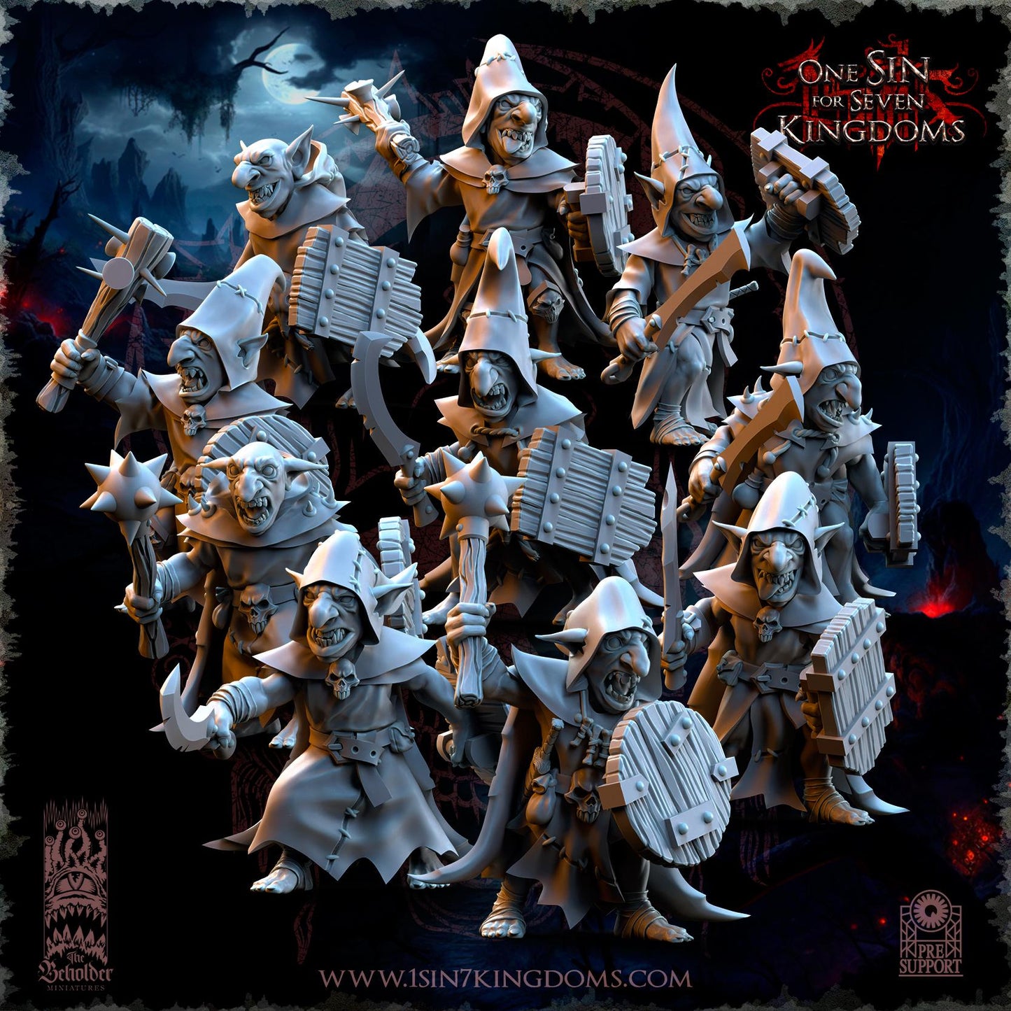 The Beholder Miniatures The Black Horde Goblins Warriors - Fantasy / D&D (Custom Order) - product image 1 of 8