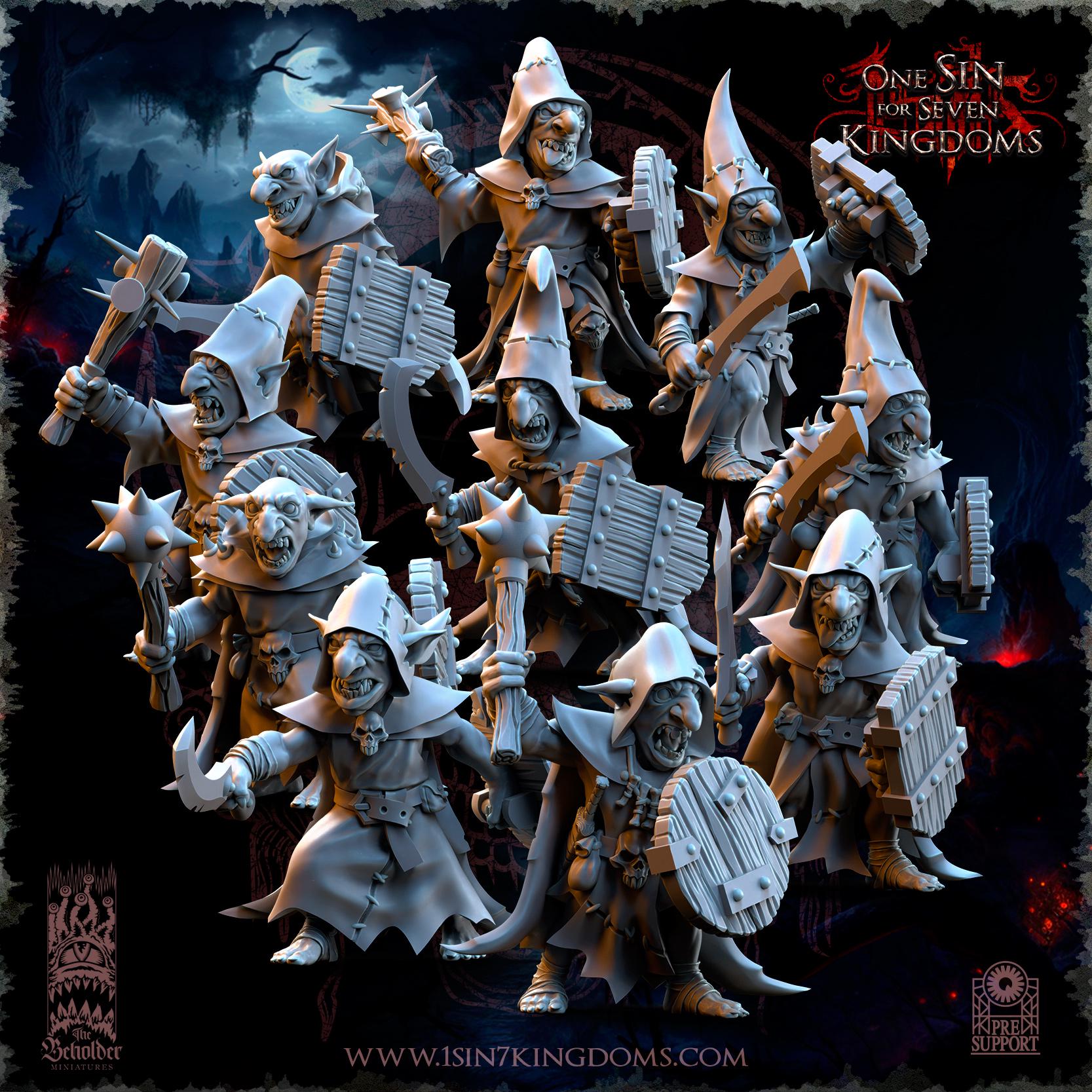 The Beholder Miniatures The Black Horde Goblins Warriors - Fantasy / D&D (Custom Order) - product image 1 of 8