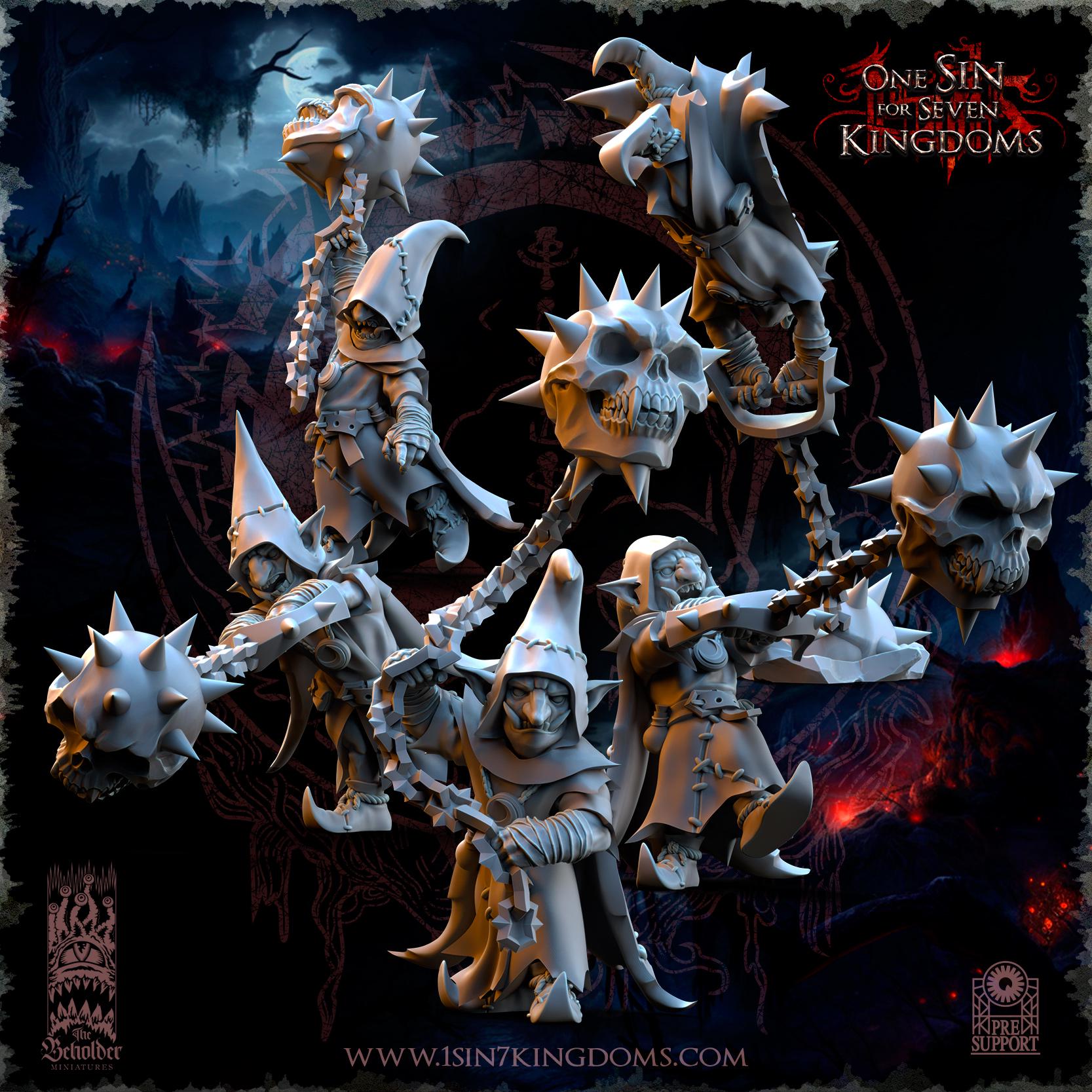 The Beholder Miniatures The Black Horde Goblins Frentics - Fantasy / D&D (Custom Order) - product image 1 of 6