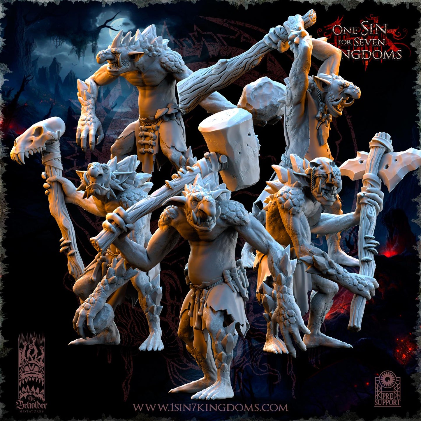 The Beholder Miniatures Rock Trolls - Fantasy / D&D (Custom Order) - product image 1 of 6
