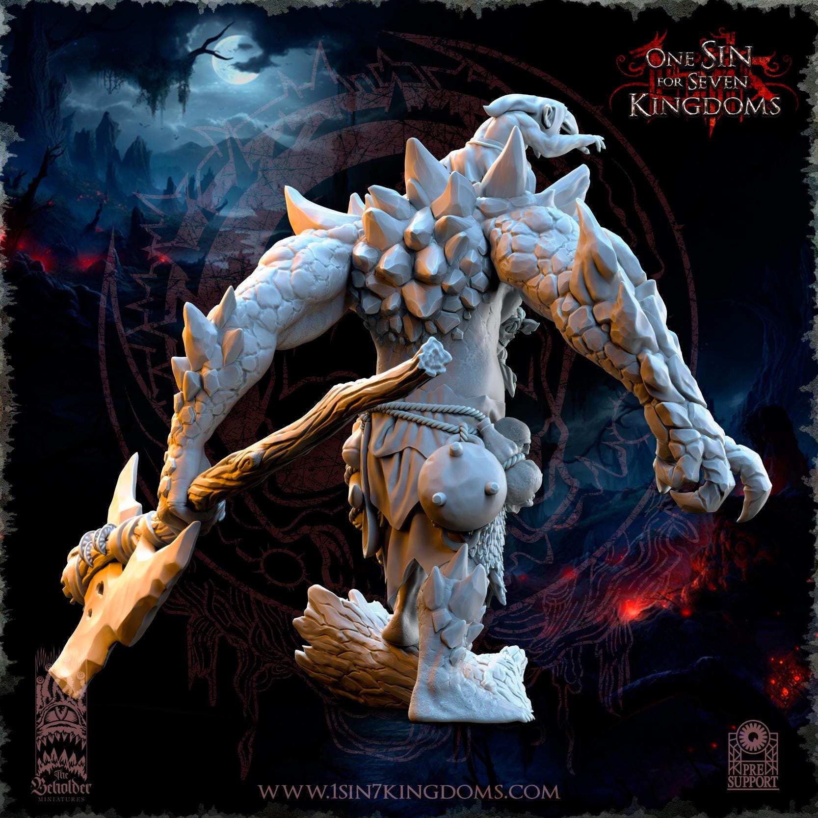 The Beholder Miniatures Krakham Elder of the Rocks - Fantasy / D&D (Custom Order) - product image 4 of 6