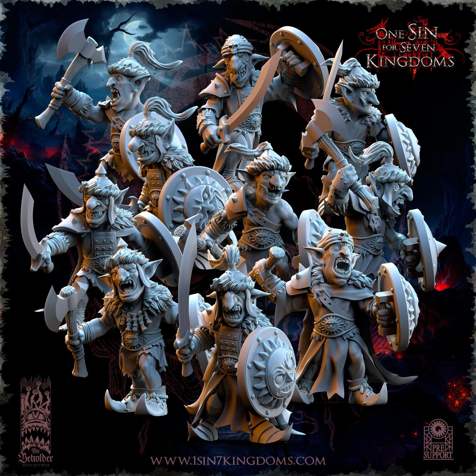 The Beholder Miniatures The Black Horde Goblins Desert Warriors - Fantasy / D&D (Custom Order) - product image 1 of 7