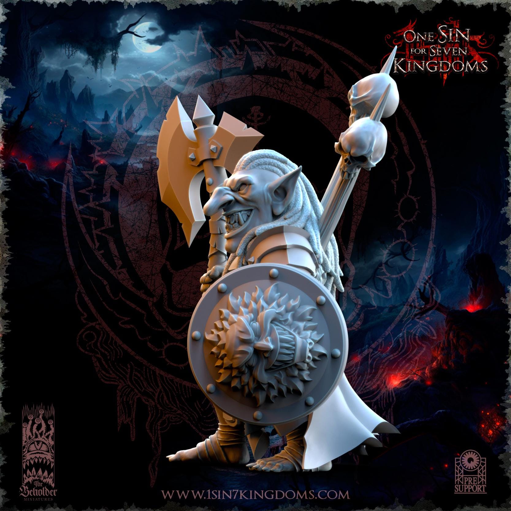 The Beholder Miniatures Mortus, The Black Horde Goblins Warlord - Fantasy / D&D (Custom Order) - product image 2 of 4
