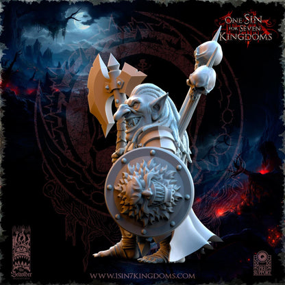 The Beholder Miniatures Mortus, The Black Horde Goblins Warlord - Fantasy / D&D (Custom Order) - product image 2 of 4
