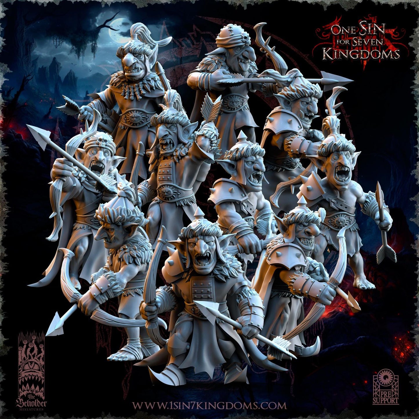 The Beholder Miniatures The Black Horde Goblins Desert Archers - Fantasy / D&D (Custom Order) - product image 1 of 7