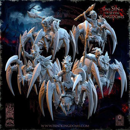 The Beholder Miniatures The Black Horde Goblins Jungle Spider Riders - Fantasy / D&D (Custom Order) - product image 1 of 6