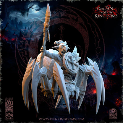 The Beholder Miniatures The Black Horde Goblins Jungle Spider Riders - Fantasy / D&D (Custom Order) - product image 4 of 6