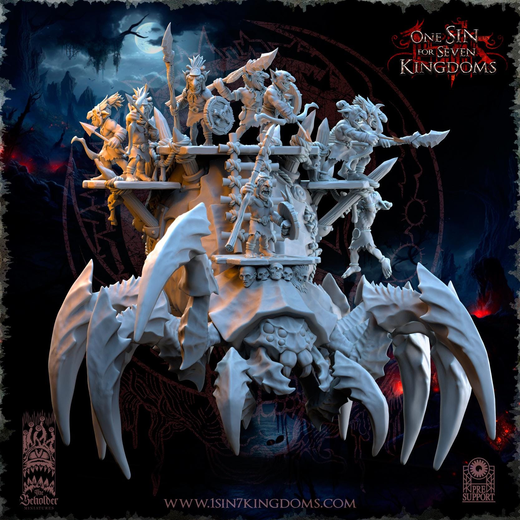 The Beholder Miniatures The Black Horde Goblins Behemoth Spider - Fantasy / D&D (Custom Order) - product image 6 of 6
