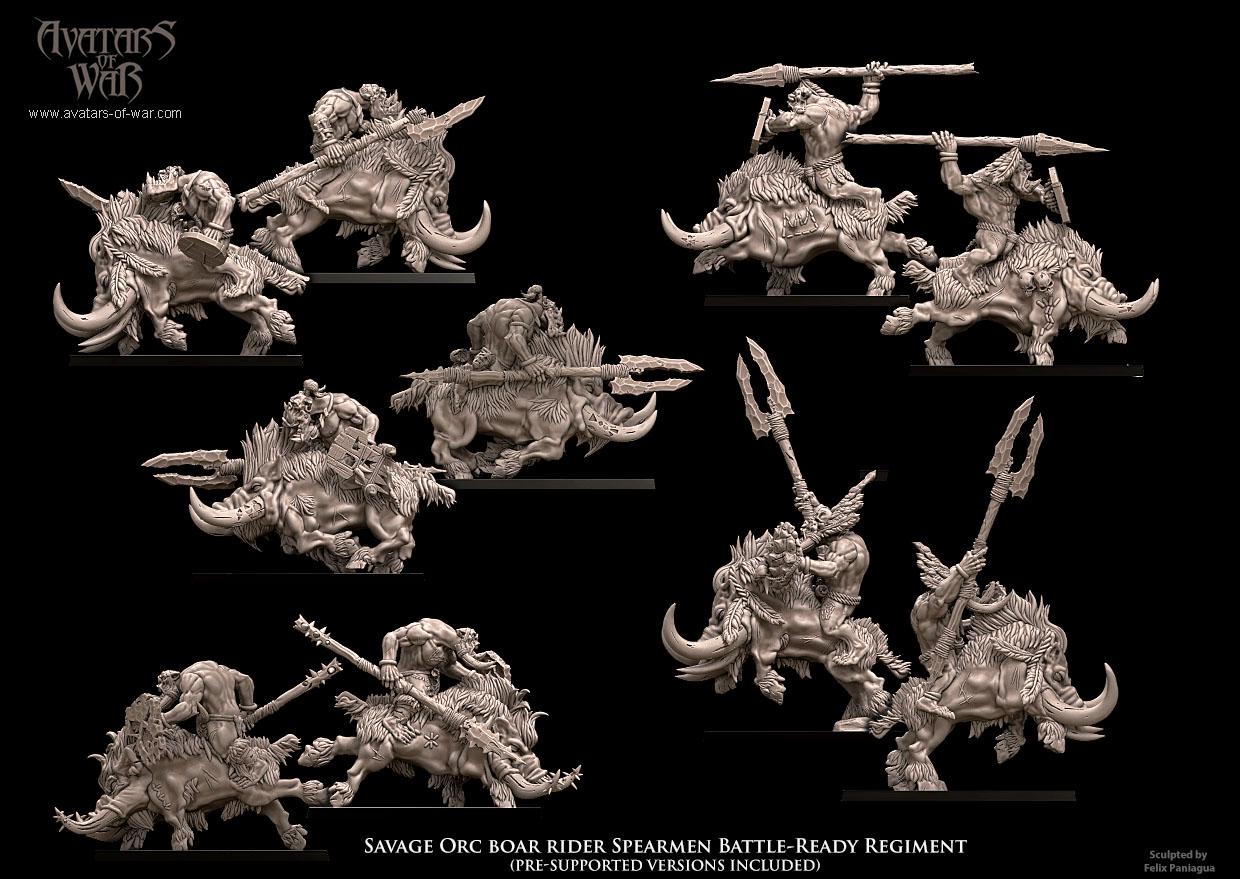 Avatars of War Savage Orc Boar Riders - Fantasy / D&D (Custom Order) - product image 3 of 4