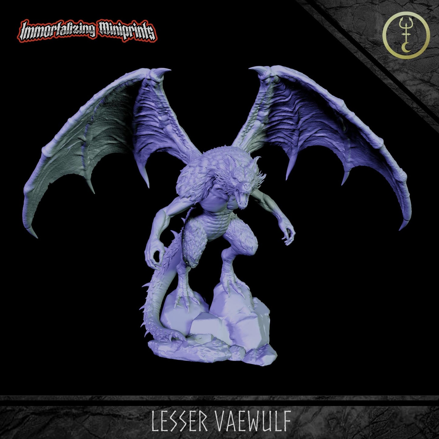 Immortalizing Miniprints Lesser Vaewulf - Fantasy / D&D (Custom Order) - product image 1 of 5