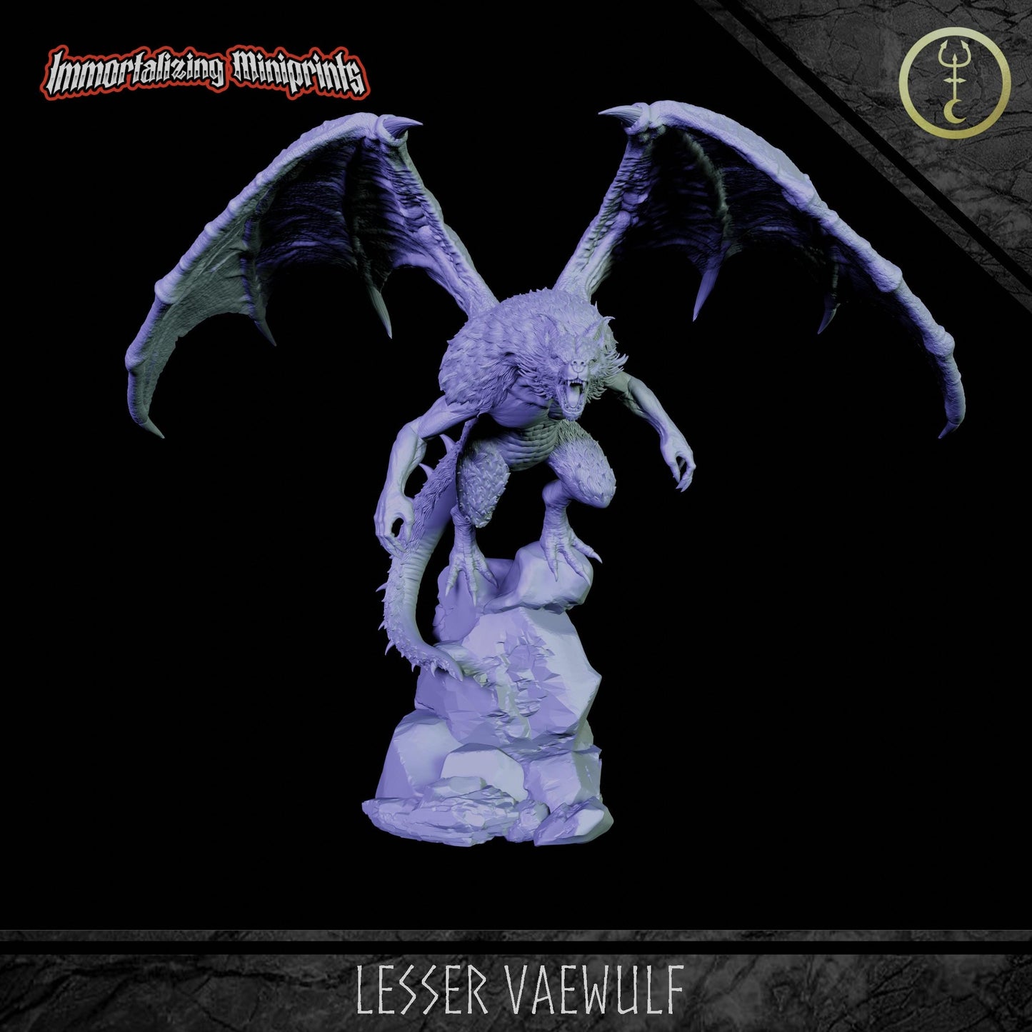 Immortalizing Miniprints Lesser Vaewulf - Fantasy / D&D (Custom Order) - product image 4 of 5