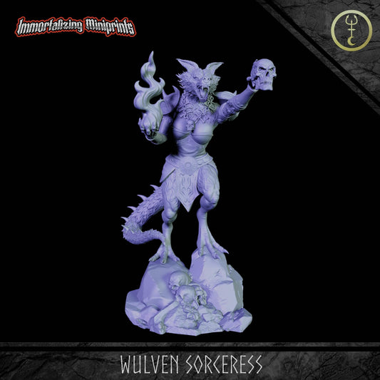 Immortalizing Miniprints Wulven Sorceress - Fantasy / D&D (Custom Order) - product image 1 of 2