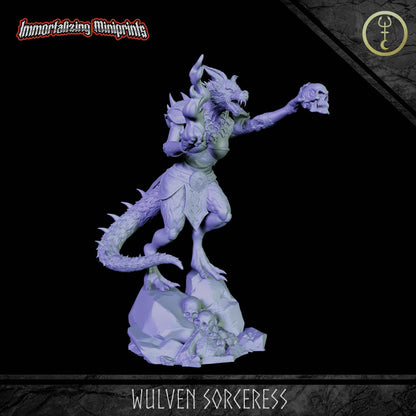 Immortalizing Miniprints Wulven Sorceress - Fantasy / D&D (Custom Order) - product image 2 of 2
