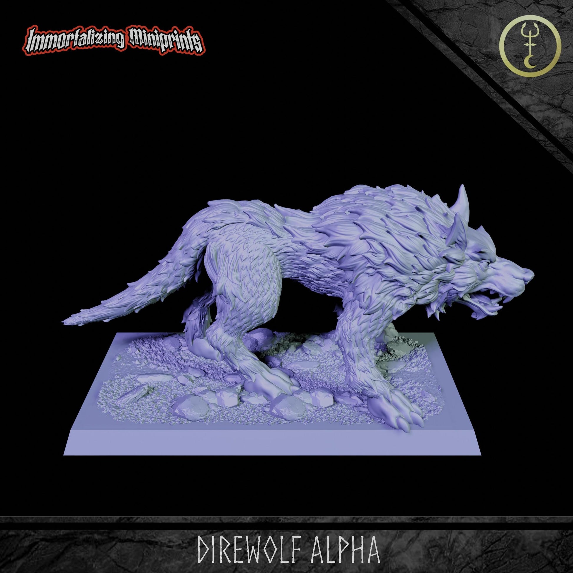 Immortalizing Miniprints Direwolf Alpha - Fantasy / D&D (Custom Order) - product image 2 of 3