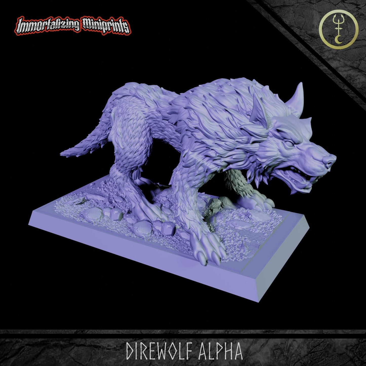 Immortalizing Miniprints Direwolf Alpha - Fantasy / D&D (Custom Order) - product image 1 of 3