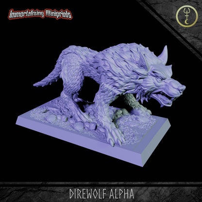 Immortalizing Miniprints Direwolf Alpha - Fantasy / D&D (Custom Order) - product image 1 of 3