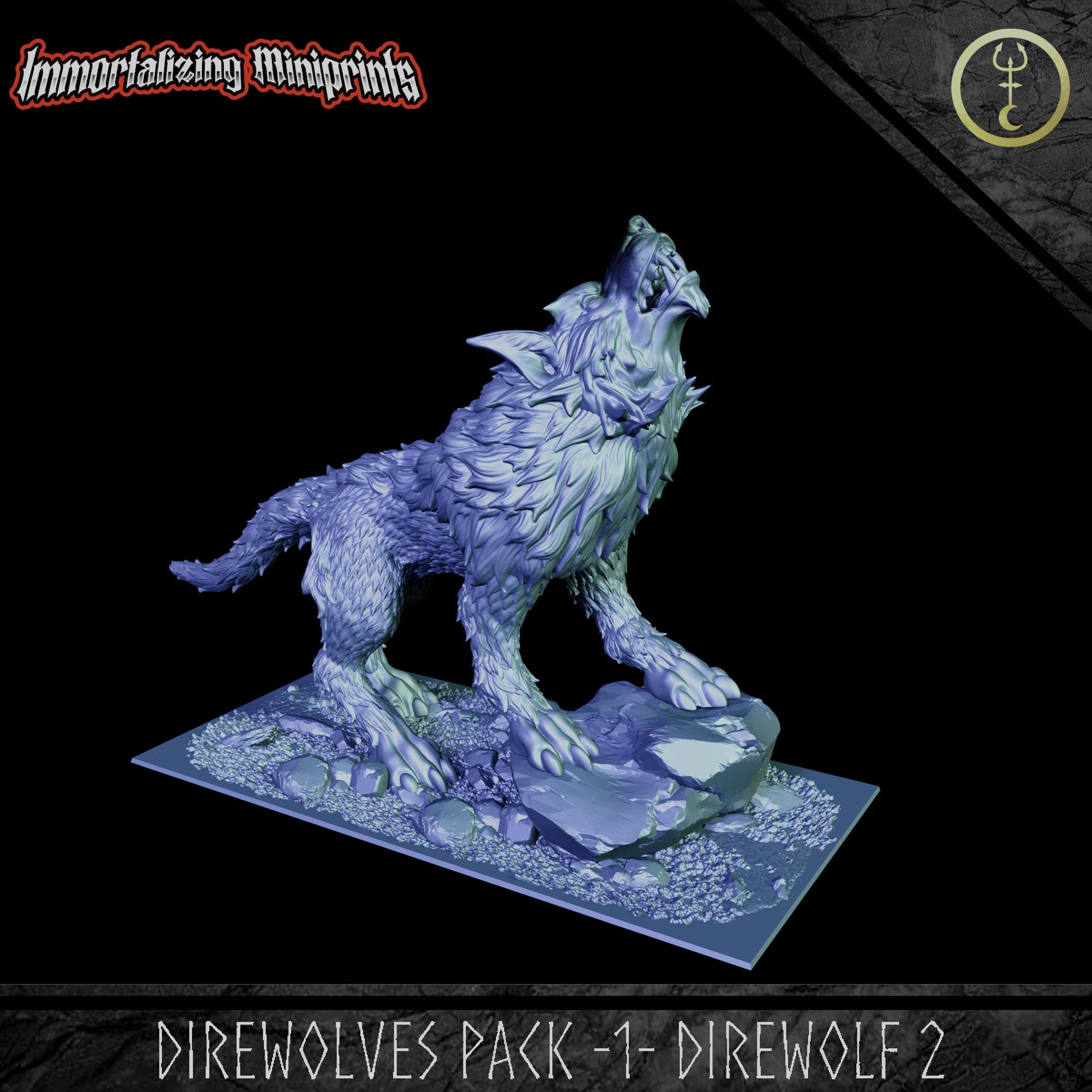 Immortalizing Miniprints Direwolves Pack 1 - Fantasy / D&D (Custom Order) - product image 6 of 7