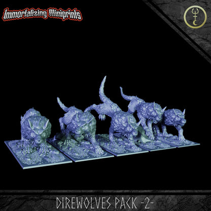 Immortalizing Miniprints Direwolves Pack 2 - Fantasy / D&D (Custom Order) - product image 3 of 7