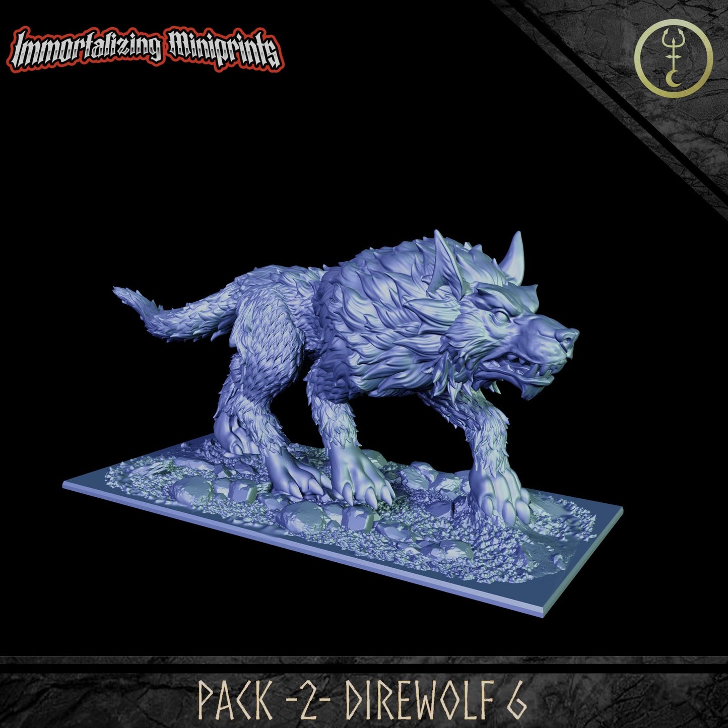 Immortalizing Miniprints Direwolves Pack 2 - Fantasy / D&D (Custom Order) - product image 4 of 7