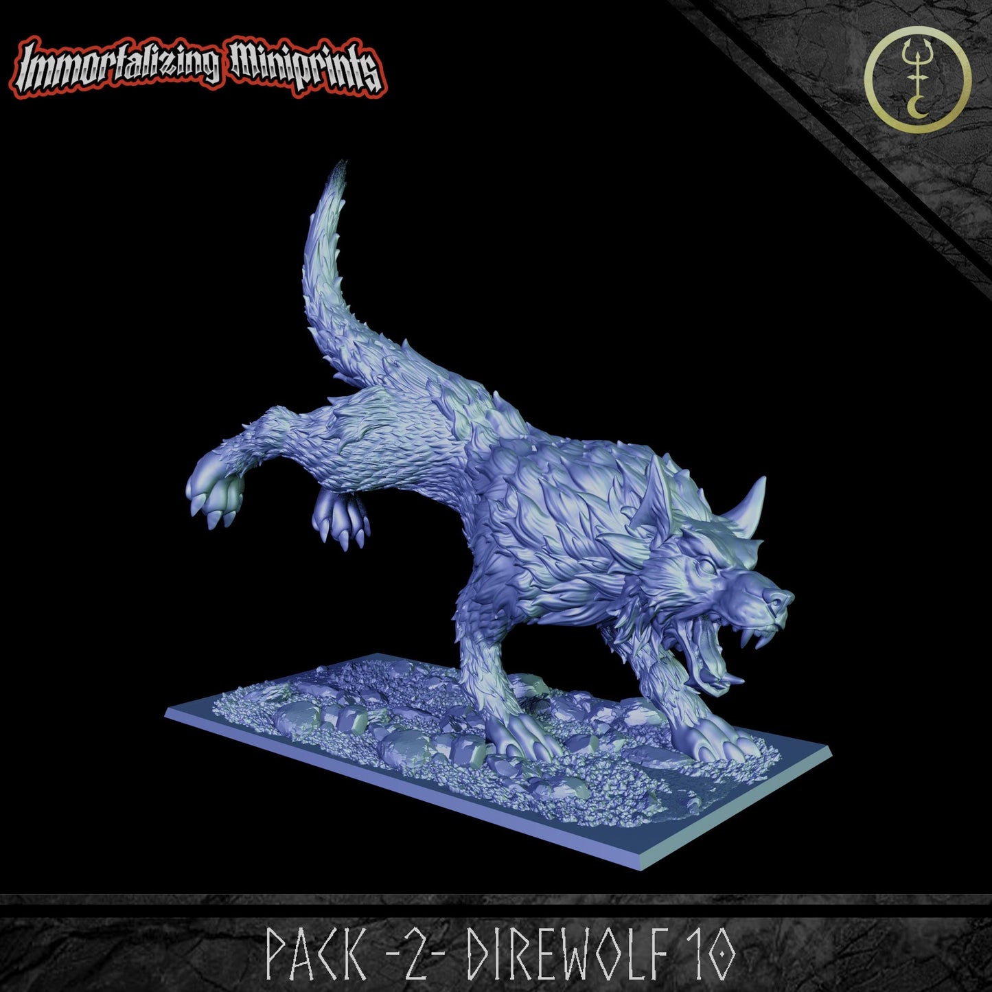 Immortalizing Miniprints Direwolves Pack 2 - Fantasy / D&D (Custom Order) - product image 5 of 7