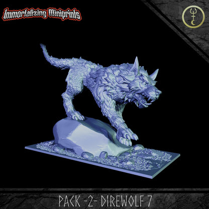 Immortalizing Miniprints Direwolves Pack 2 - Fantasy / D&D (Custom Order) - product image 6 of 7