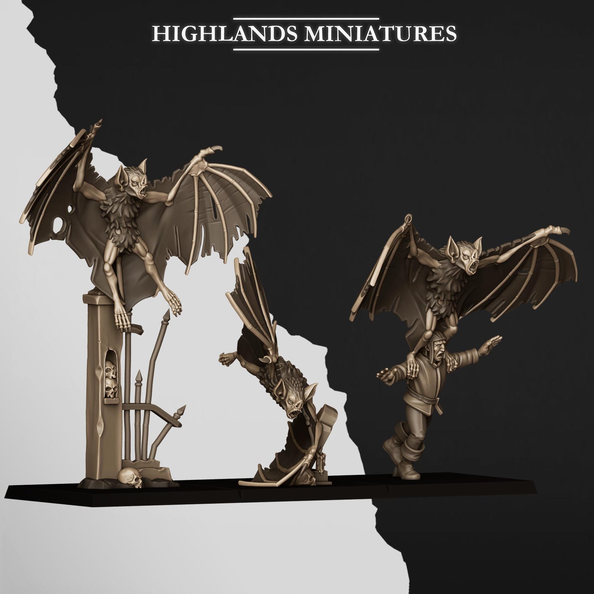 Highland Miniatures Giant Bats - Fantasy / D&D (Custom Order) - product image 2 of 5