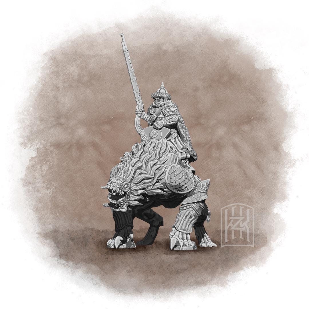 KzK Minis Trench Wars - The Qarīn-Kumun - Keshikten Jezail and Spear (Custom Order) - product image 1 of 3