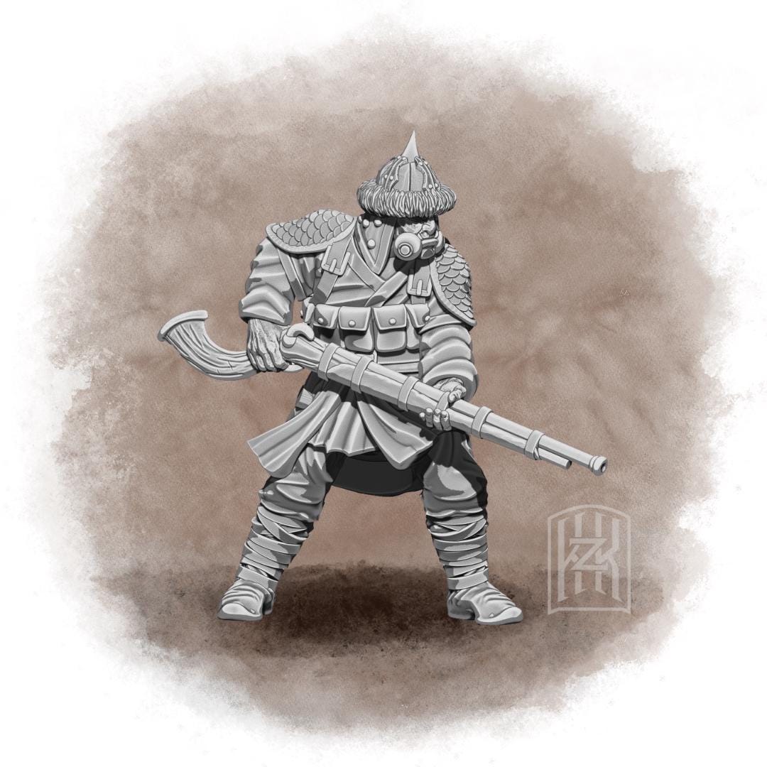 KzK Minis Trench Wars - The Qarīn-Kumun - Azeb Warriors (Custom Order) - product image 3 of 6