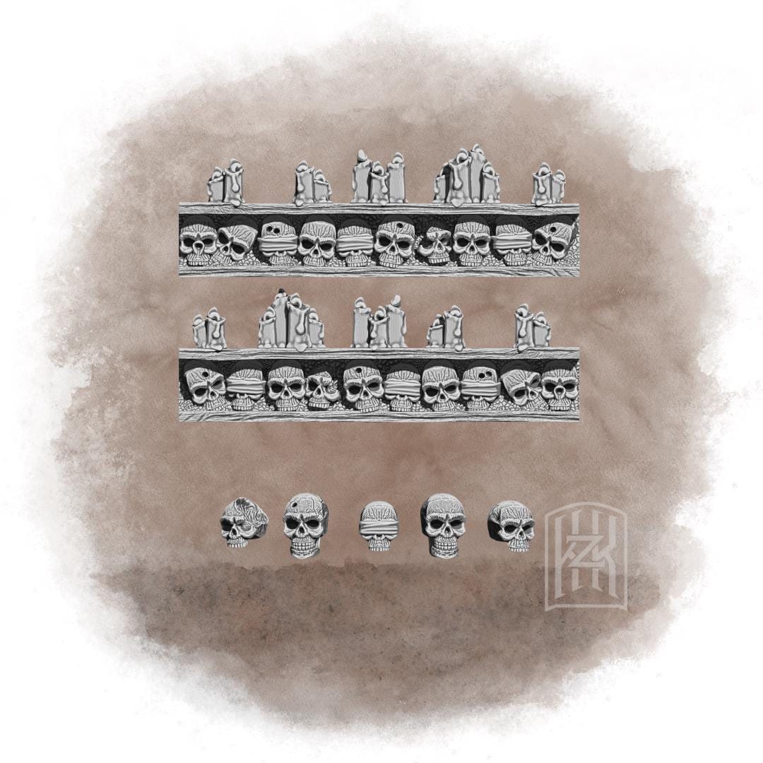 KzK Minis Trench Wars - The Qarīn-Kumun - Skulls Decos (Custom Order) - product image 1 of 2