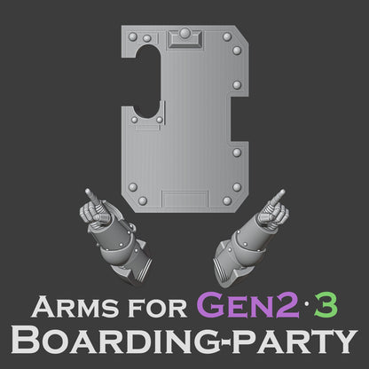 Heresy Gen 2&3 Boarding Party Shield Arms x10 (Custom Order)