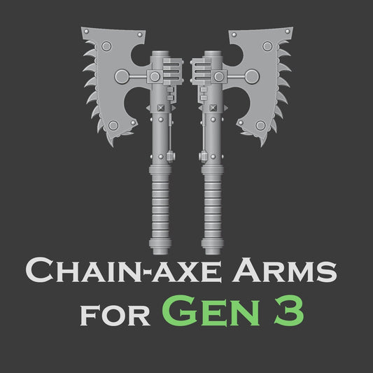 Heresy Gen 3 Chain Axe Arms x10 (Custom Order)