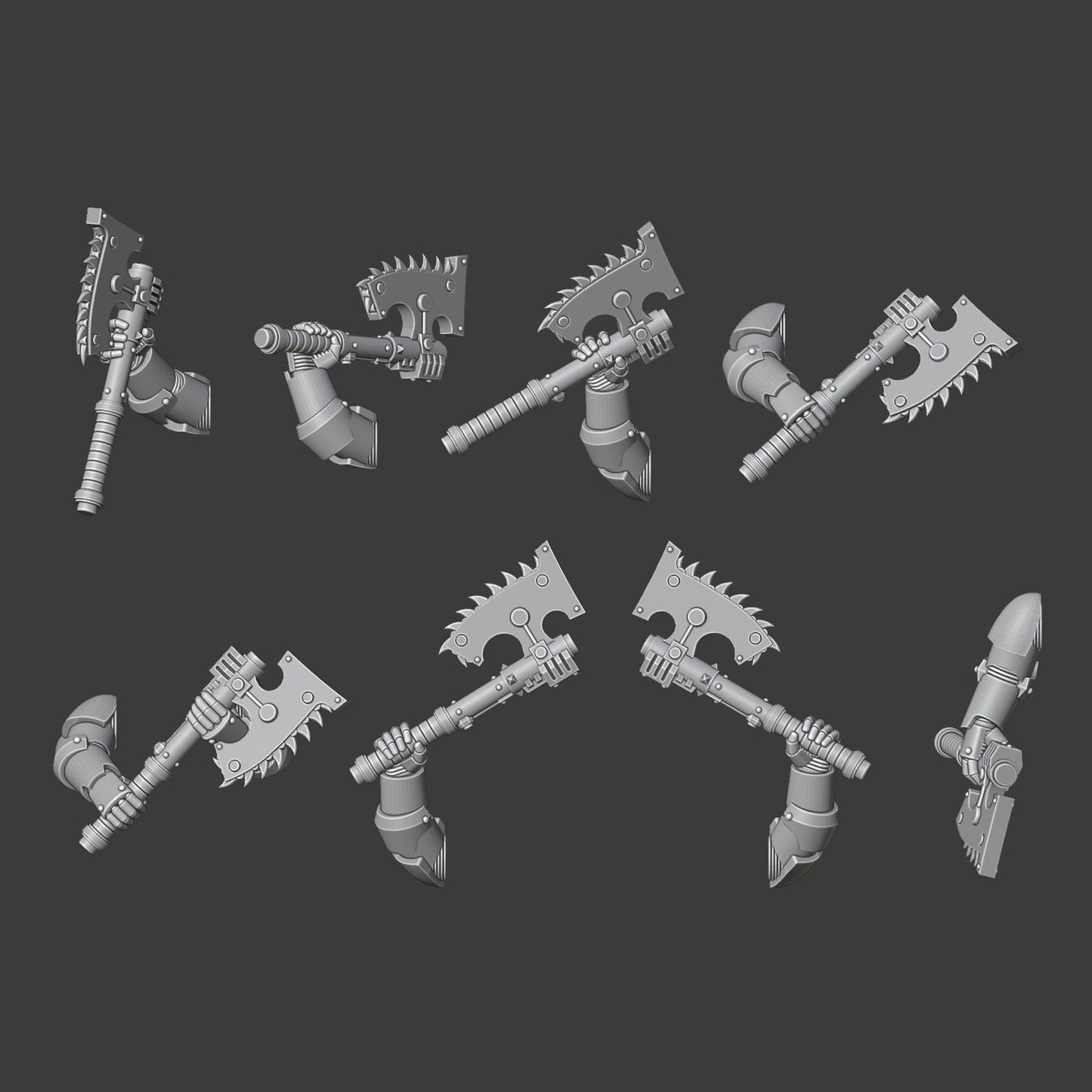 Heresy Gen 4 Chain Axe Arms x10 (Custom Order)