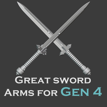 Heresy Gen 4 Great Sword Arm Pairs x10 (Custom Order)