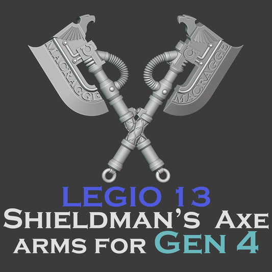 Heresy Gen 4 Legio 13 Shieldman's Axe Arm Pairs x10 (Custom Order)