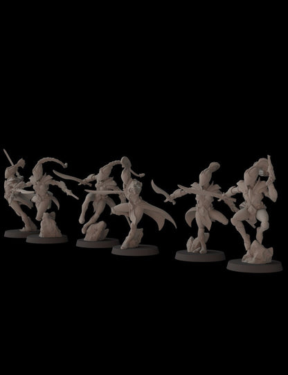 Aeterni Fantasy Cult Miniatures Battle Dancers x5 (Custom Order)