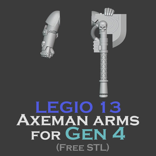 Heresy Gen 4 Legio 13 Axeman Arm Pairs x10 (Custom Order)
