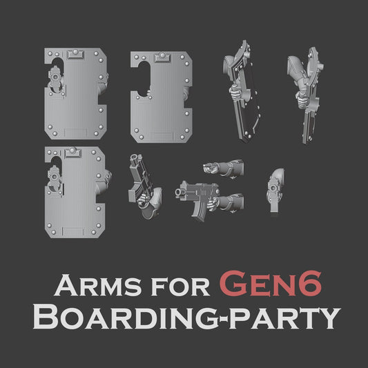 Heresy Gen 6 Boarding Party Shield and Rivet Guns Arms x10 (Custom Order)