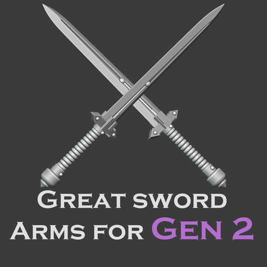 Heresy Gen 2 Great Sword Arm Pairs x10 (Custom Order)