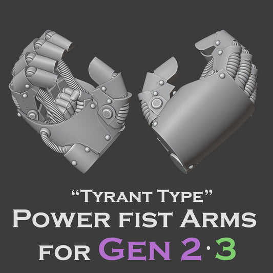 Heresy Gen 2&3 Powerfist Arms x10 (Custom Order)